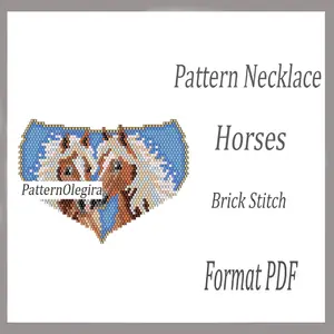 Horses Bead necklace pattern Horse beading pattern Bead necklace pattern Olegirabeadpatterns