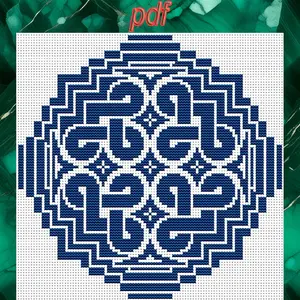 Cross stitch pattern Geometric ornament