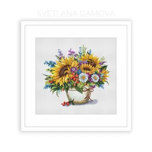 Sunflowers Digital Cross Stitch Pattern