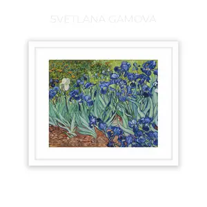 Van Gogh Irises Cross stitch pattern PDF