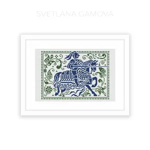 The Knight Cross stitch Pattern PDF