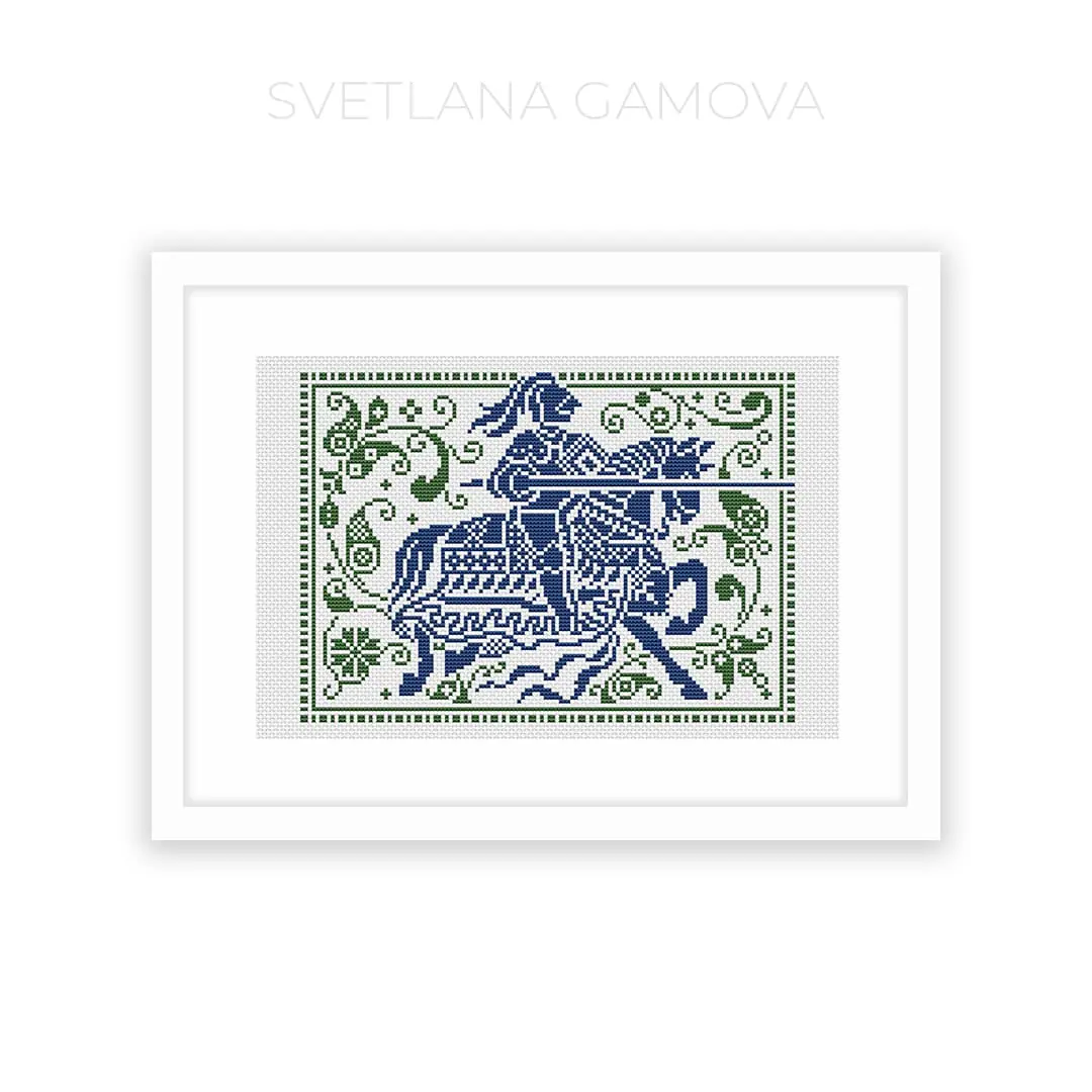 The Knight Cross stitch Pattern PDF 1 The Knight Cross stitch Pattern PDF