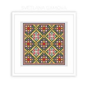 Geometric Sampler Cross Stitch Scheme PDF Pattern