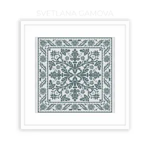 Cross stitch pattern PDF Monochrome ornament