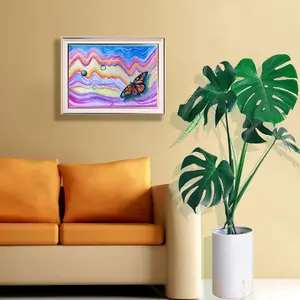 Butterfly vibe acrylic painting by artist AeroDreamSoul