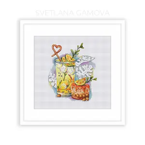 Tropical dessert Cross stitch pattern PDF