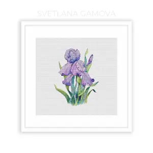 Irises Cross Stitch Pattern PDF