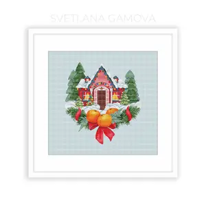 Christmas House Cross Stitch Pattern