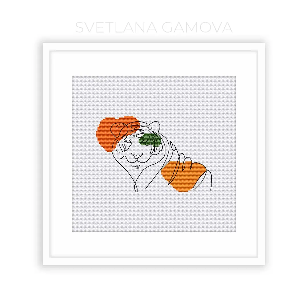 Tiger #1 Cross stitch pattern PDF 1 Tiger #1 Cross stitch pattern PDF