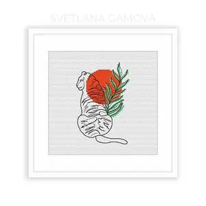 Tiger #2 Cross stitch pattern PDF
