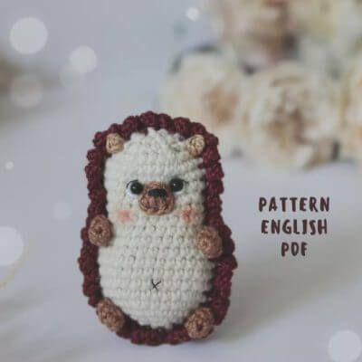Crochet pattern hedgehog in English PDF TUTORIAL