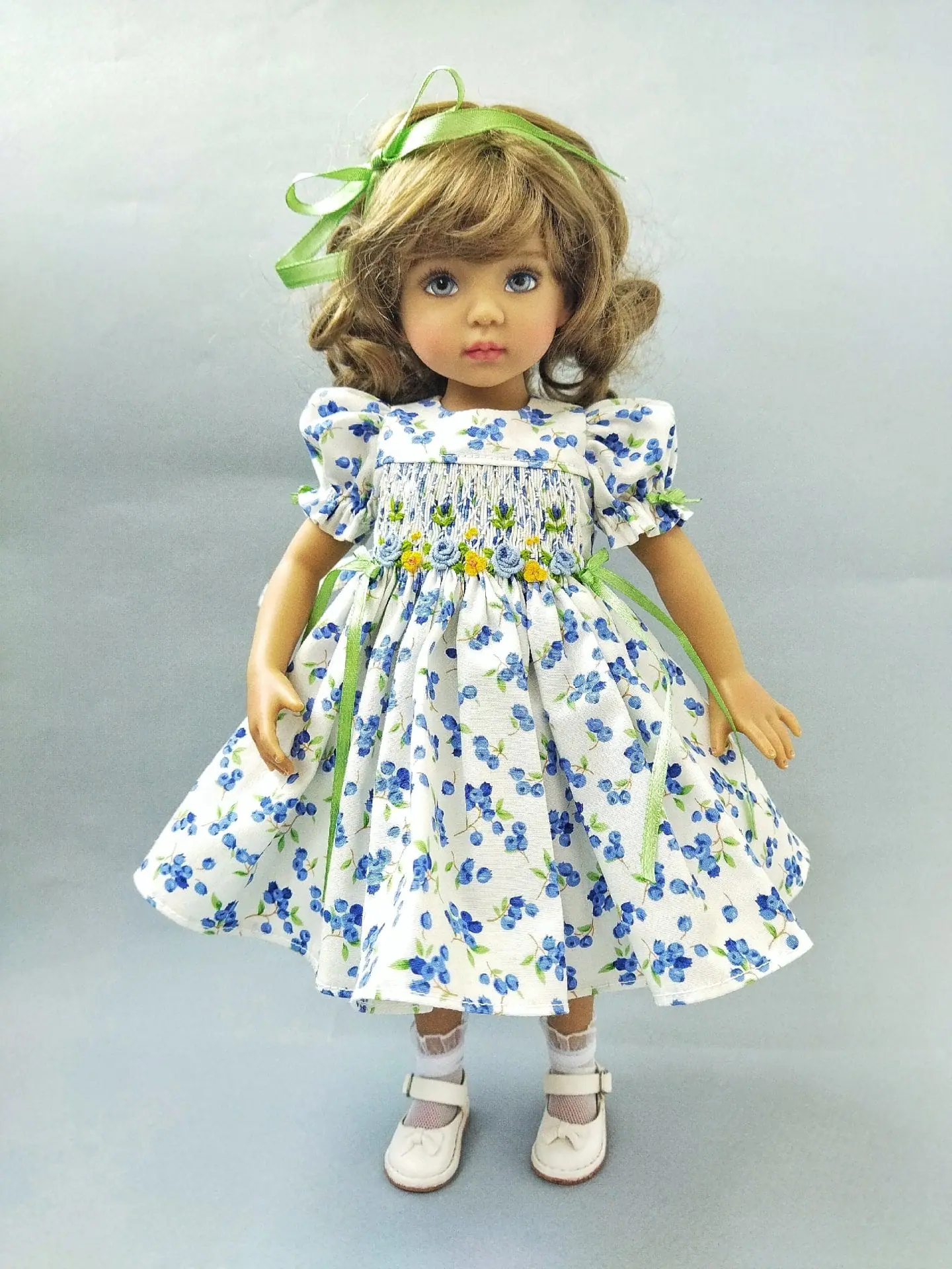Little Darling blue berry smocked dress with embroidery 1 little darling blue berry smocked dress with embroidery 2.jpg