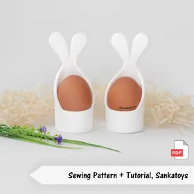 Sewing pattern easter egg stand Rabbit