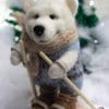 Collectible felted bear