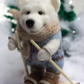 Collectible felted bear