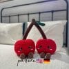 Cherry Crochet Pattern: DIY Amigurumi Plush Pillow (PDF). Crochet pillow pattern. Amigurumi crochet plush decorative pillows. Handmade gifts