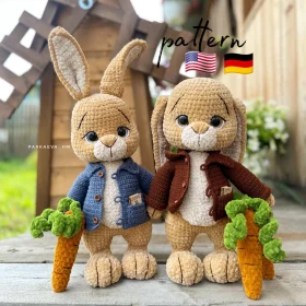 Crochet Bunny Pattern: DIY stuffed animals and plushies (PDF Pattern)
