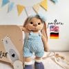 Crochet Bunny Pattern: Amigurumi Plush Rabbit with Overalls (PDF Pattern). Handmade crochet plushies. DIY amigurumi toy.Easy crochet pattern