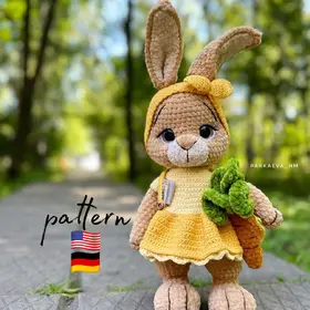 Bunny Girl Outfit Crochet Pattern: Dress & Headband (PDF)
