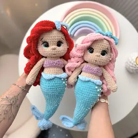 Mermaid Crochet Pattern. Amigurumi Doll PDF. Cute Mermaid Toy. Beginner Friendly. Instant Download. Crochet plushie pattern.DIY handmade toy
