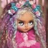 Blythe doll Unicorn with long hair unique