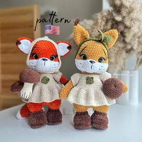 Crochet Fox and Squirrel Pattern: Amigurumi Plush Toys (PDF Pattern)