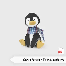 Sewing pattern penguin