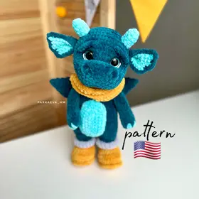 Amigurumi Dragon Crochet Pattern: DIY Plush Toy (PDF Pattern)
