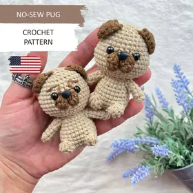 NO-SEW Pug CROCHET PATTERN