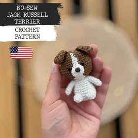 No-sew Jack Russell terrier crochet pattern