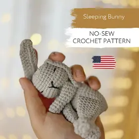 no-sew Sleeping bunny crochet pattern