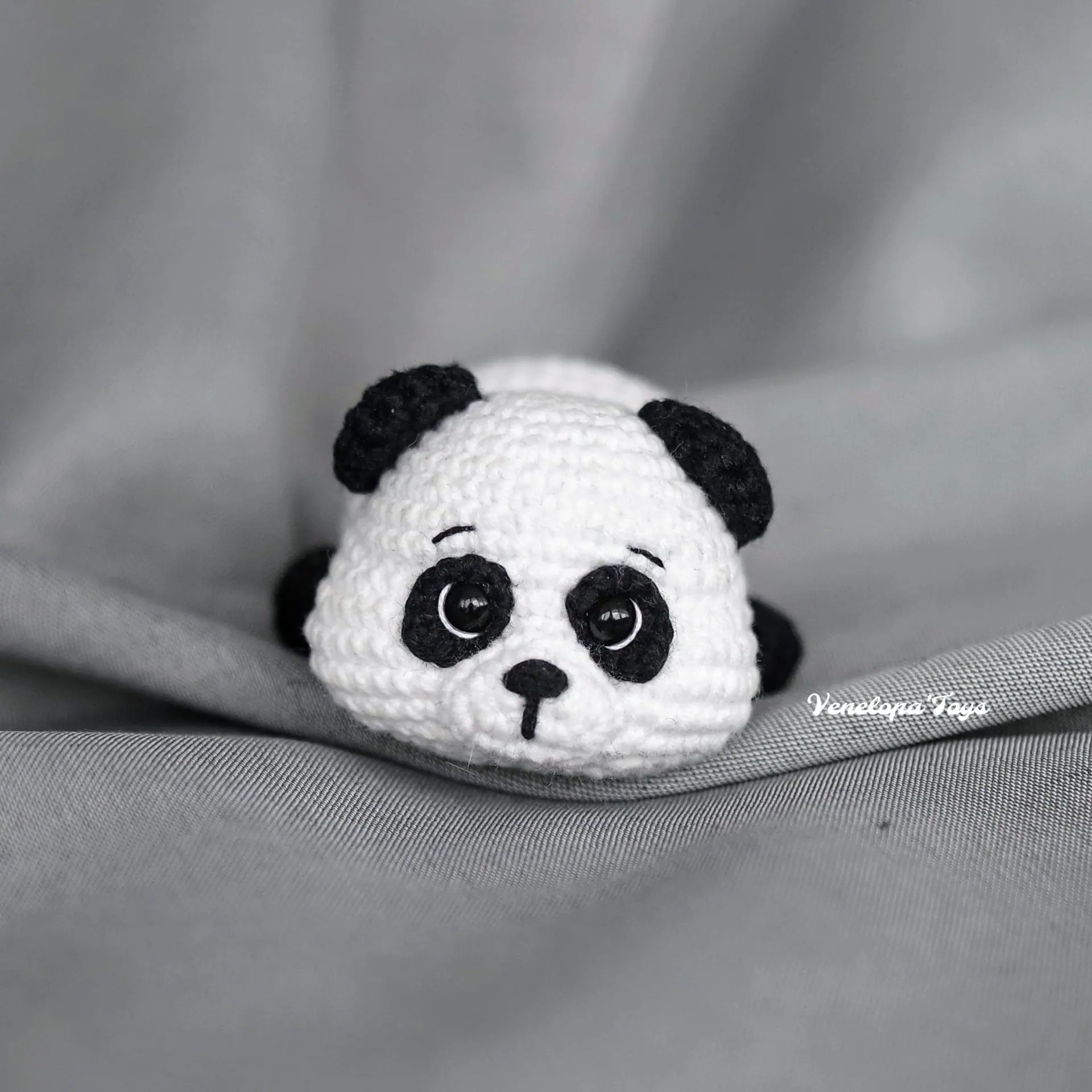 Tiny Crochet Panda Plush Amigurumi, Small Desk Buddy 2 handmade crochet panda plush tiny cute amigurumi bear doll.jpg