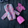 handmade hooded cardigan set for Blythe doll with t-shirt and mini skirt