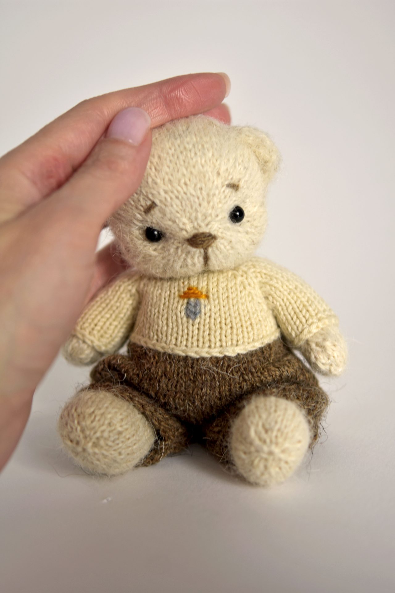 MINIATURE TEDDY BEAR WITH REMOVABLE OUTFIT – KNITTING PATTERN 4 knit bear pattern 5 10
