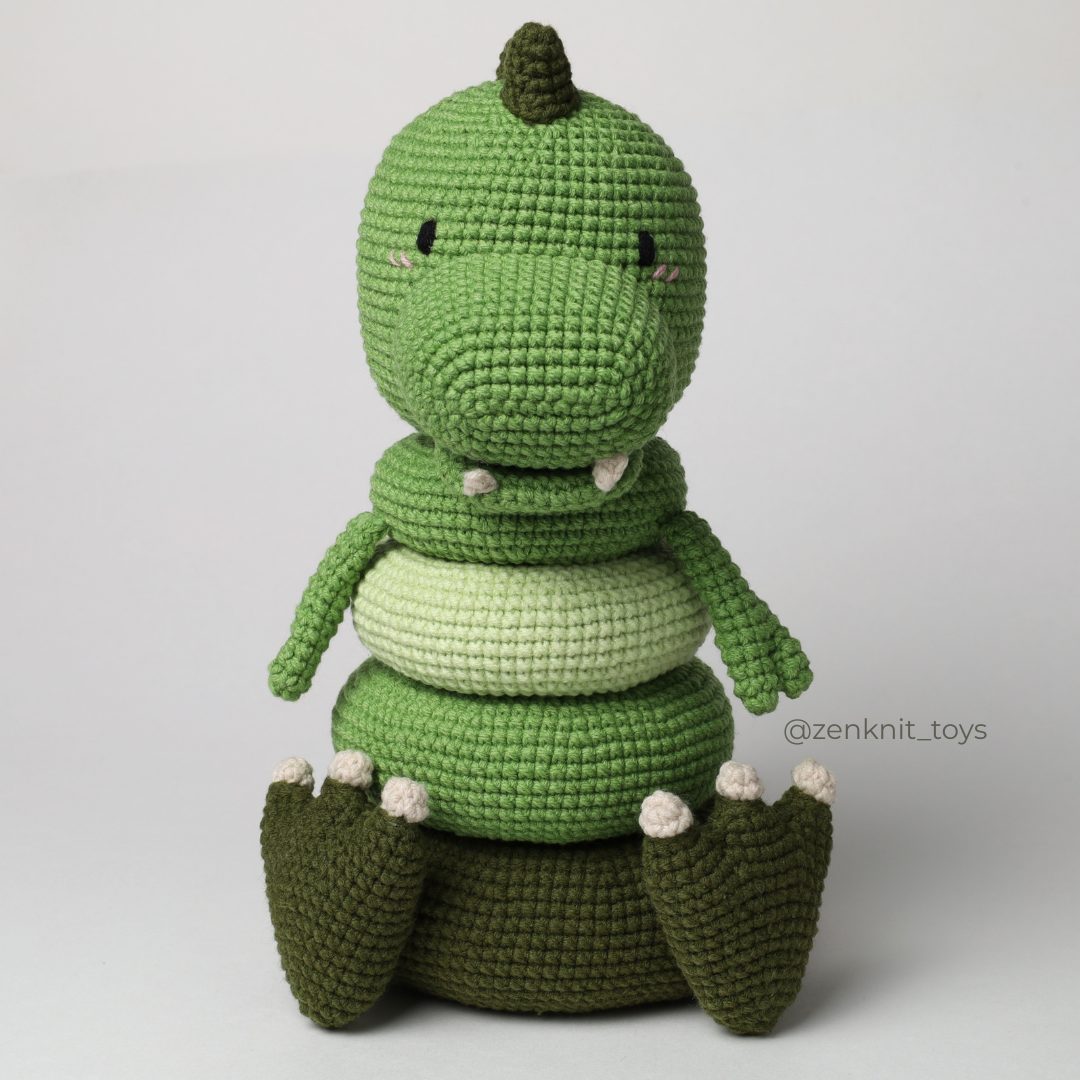 CROCHET PATTERN T-rex dinodaur toy 1 11