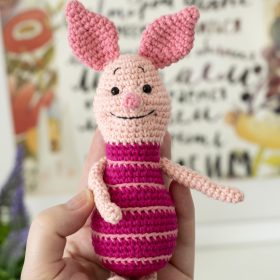 Crochet Piglet Plush – Handmade Winnie the Pooh Friend Toy