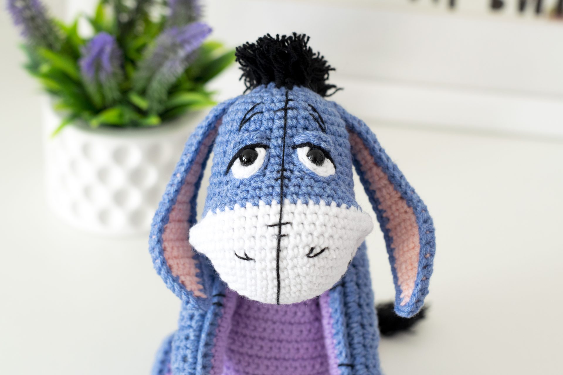 Stuffed donkey Eeyore – Handmade Winnie the Pooh Donkey Friend 3 dsc 1299