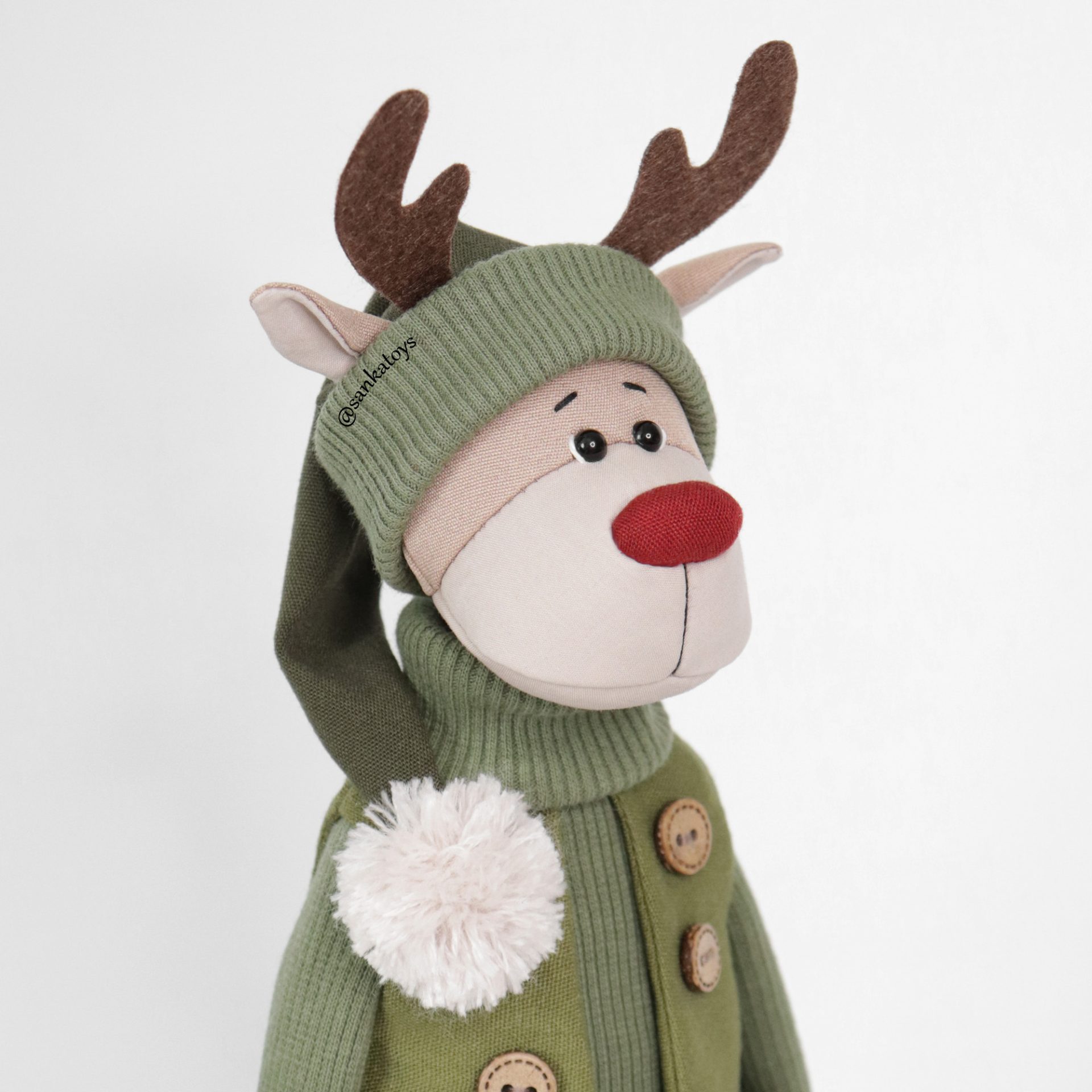 Christmas reindeer Rudolph sewing pattern and tutorial, Eng PDF 5 Sewing pattern reindeer Rudolph