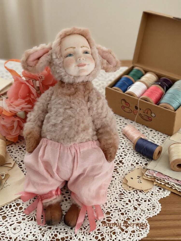 Little curly plush teddy doll 21cm tall. 2 a little teddy doll