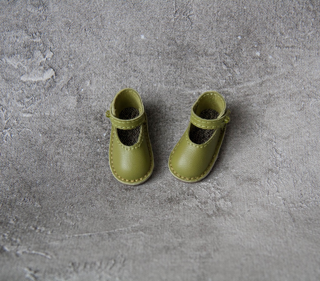 Green shoes for Little Darling doll 13 inches. 4 img 1608