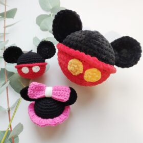 mickey mouse keychain crochet pattern