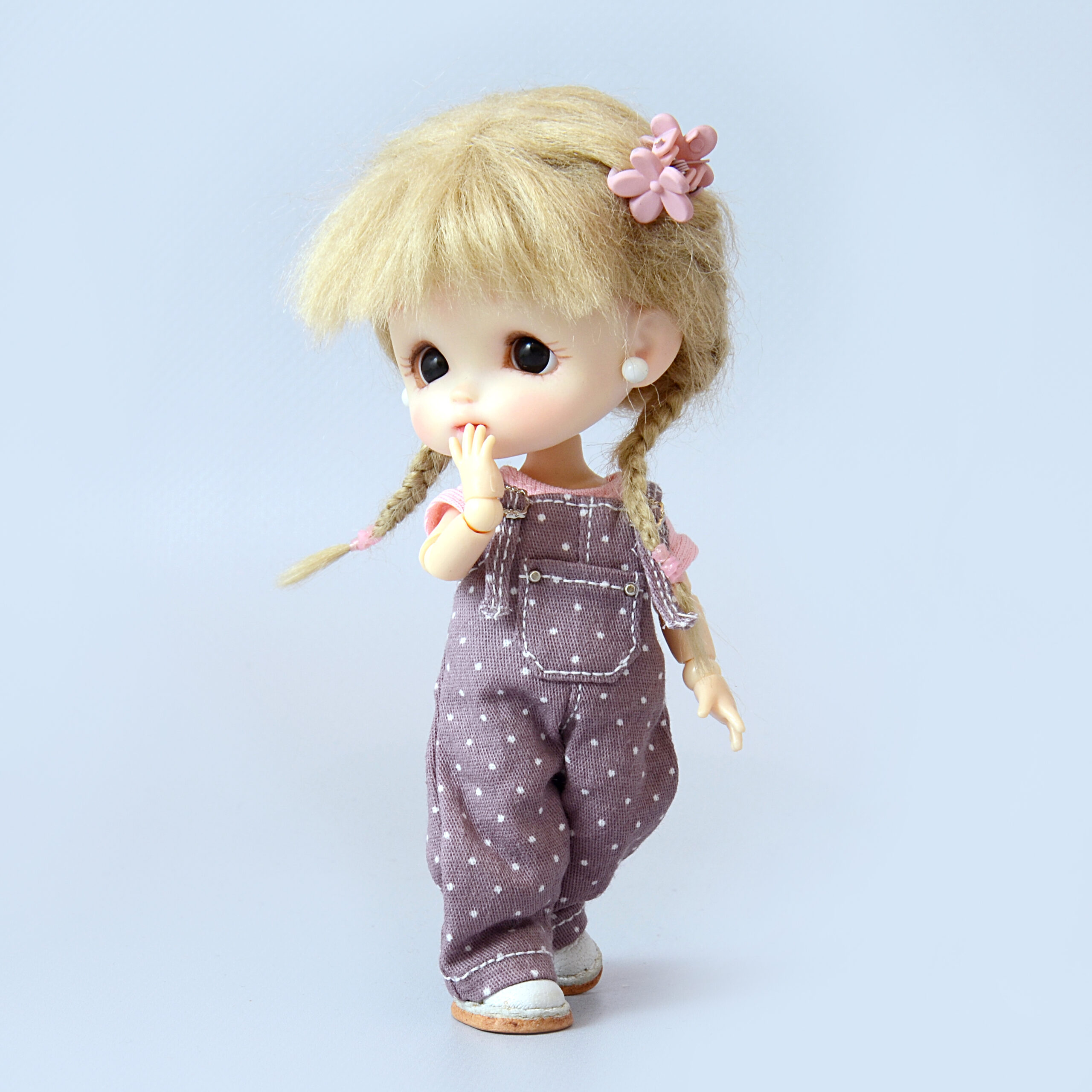 Overalls and T-shirt for Obitsu11 (clothes set for dolls)