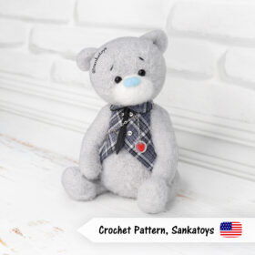 teddy stylish valentine crochet pattern