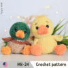 Crochet pattern little duck. Amigurumi animal toys. ENG