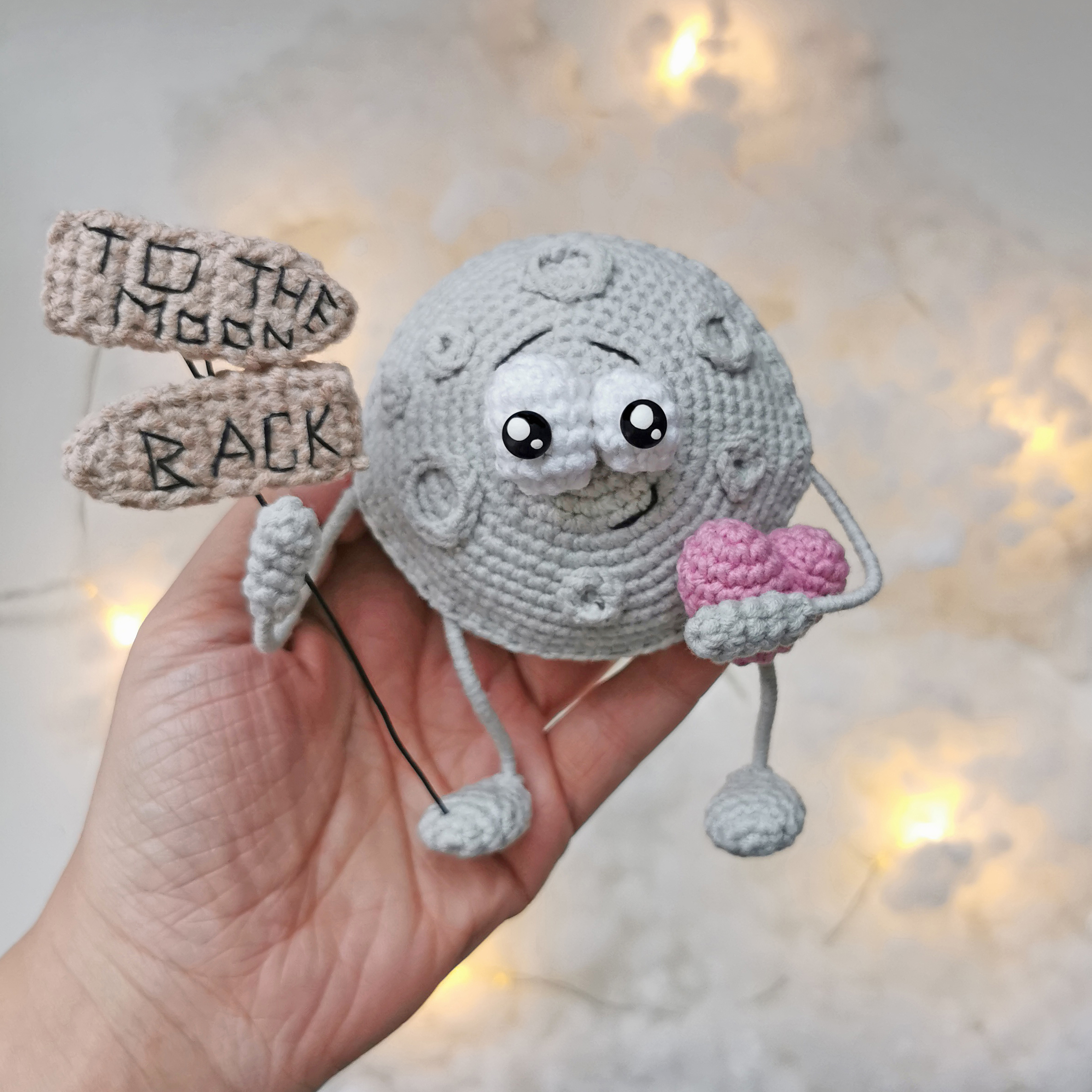MOON in LOVE Crochet Pattern, LOVE YOU TO THE MOON toy 1 i love you to the moon and back