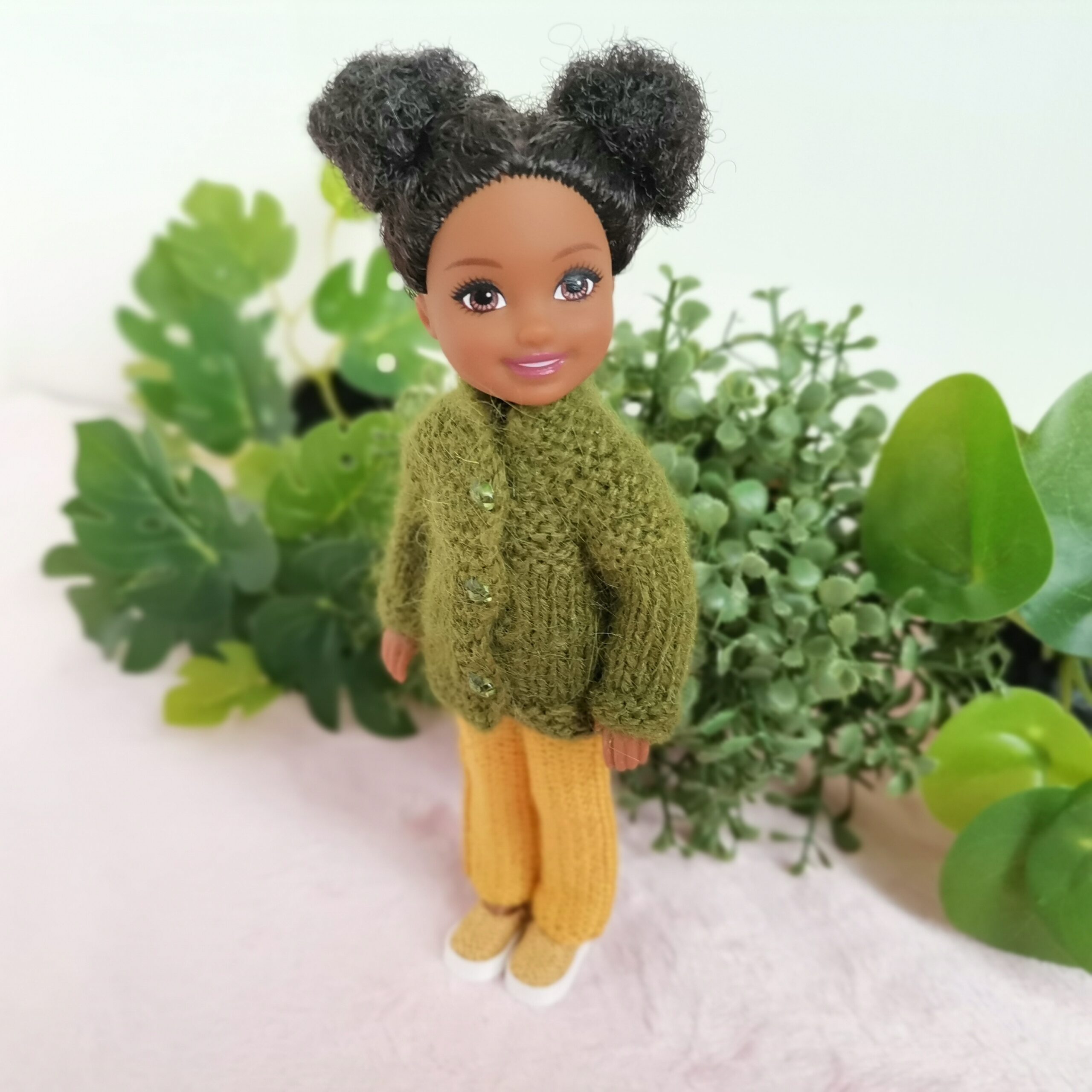 Sweater, pants, and shoes for Chelsea Barbie Doll