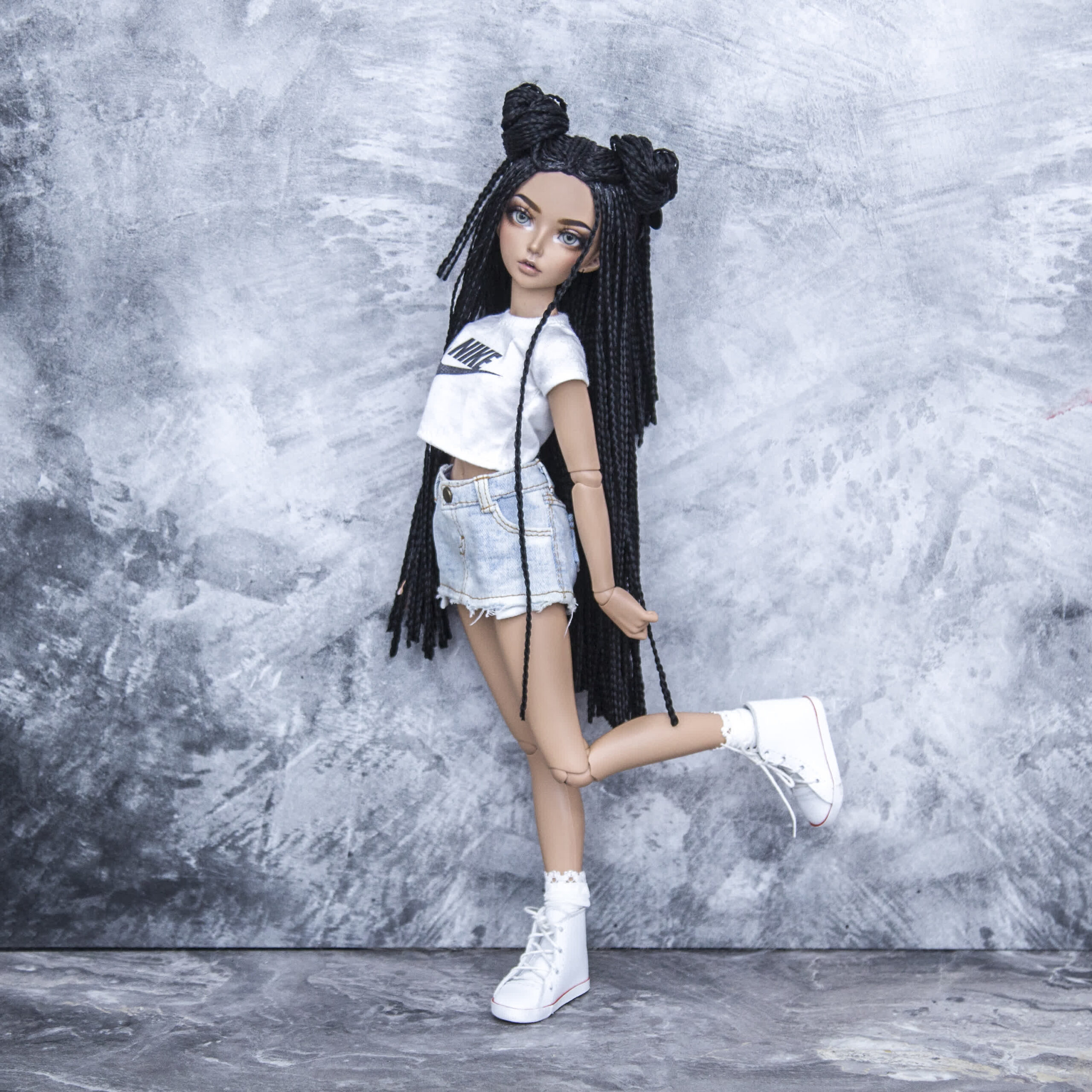 BJD Zi-Zi long black for head 6-7 minifee - DailyDoll Shop