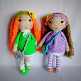 Crochet doll 37 cm ,Amigurumi tilda doll, gift for girl