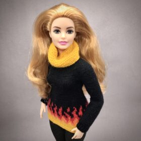 Sweater for Barbie. Knitting pattern for dolls
