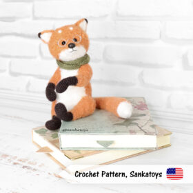 fox book lover crochet pattern